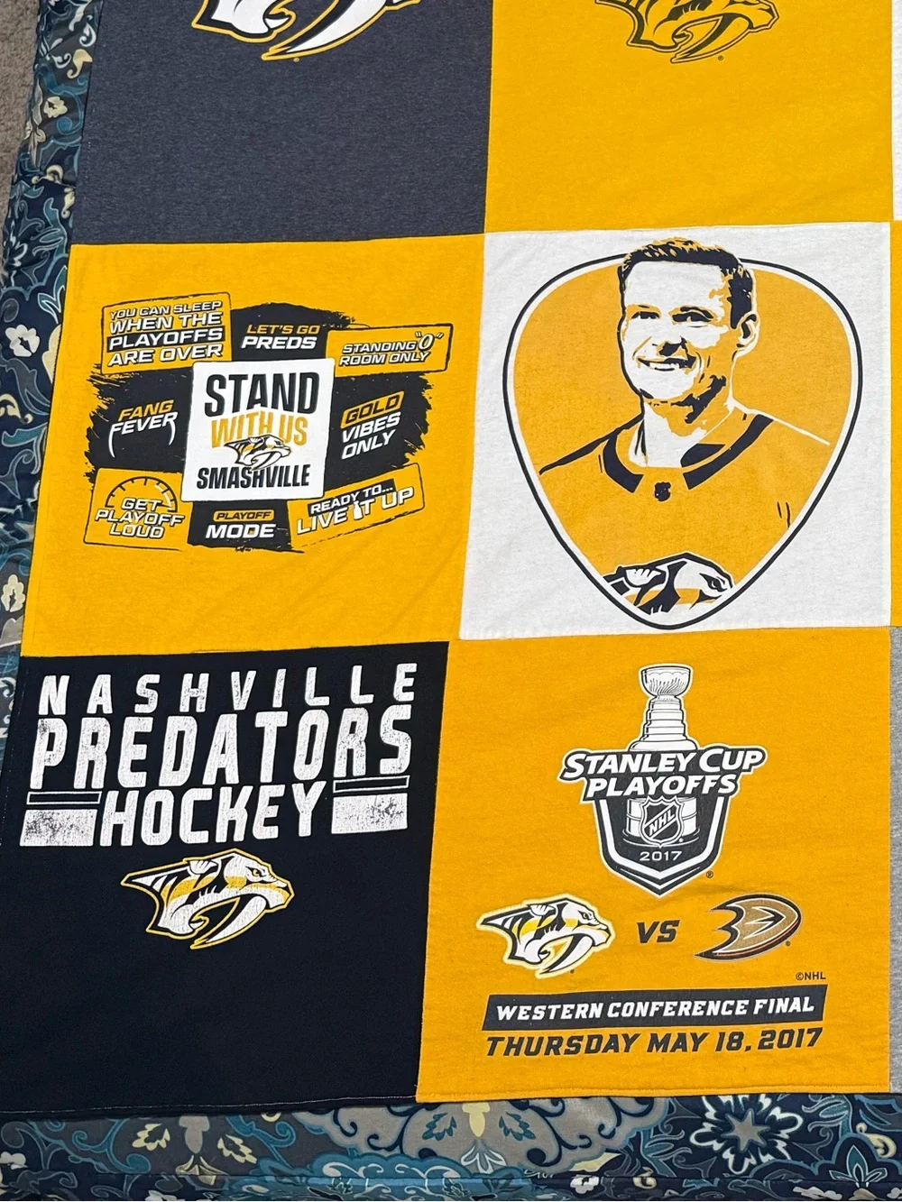 Nashville Predators T-Shirt Blanket